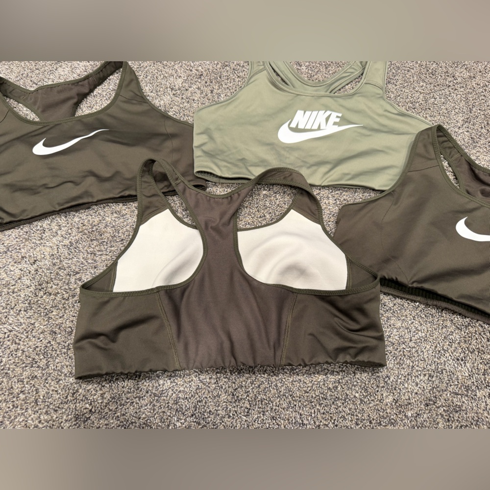 Lot of 4 Nike Olive Green/
Green Sports Bras size XL EUC - Picture 6 of 6